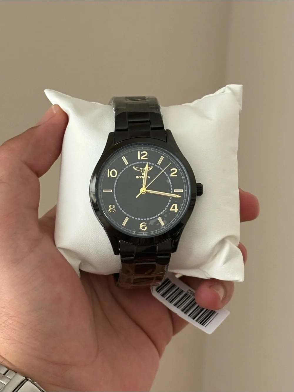 Invicta Men's Black Watch with Gold Markers